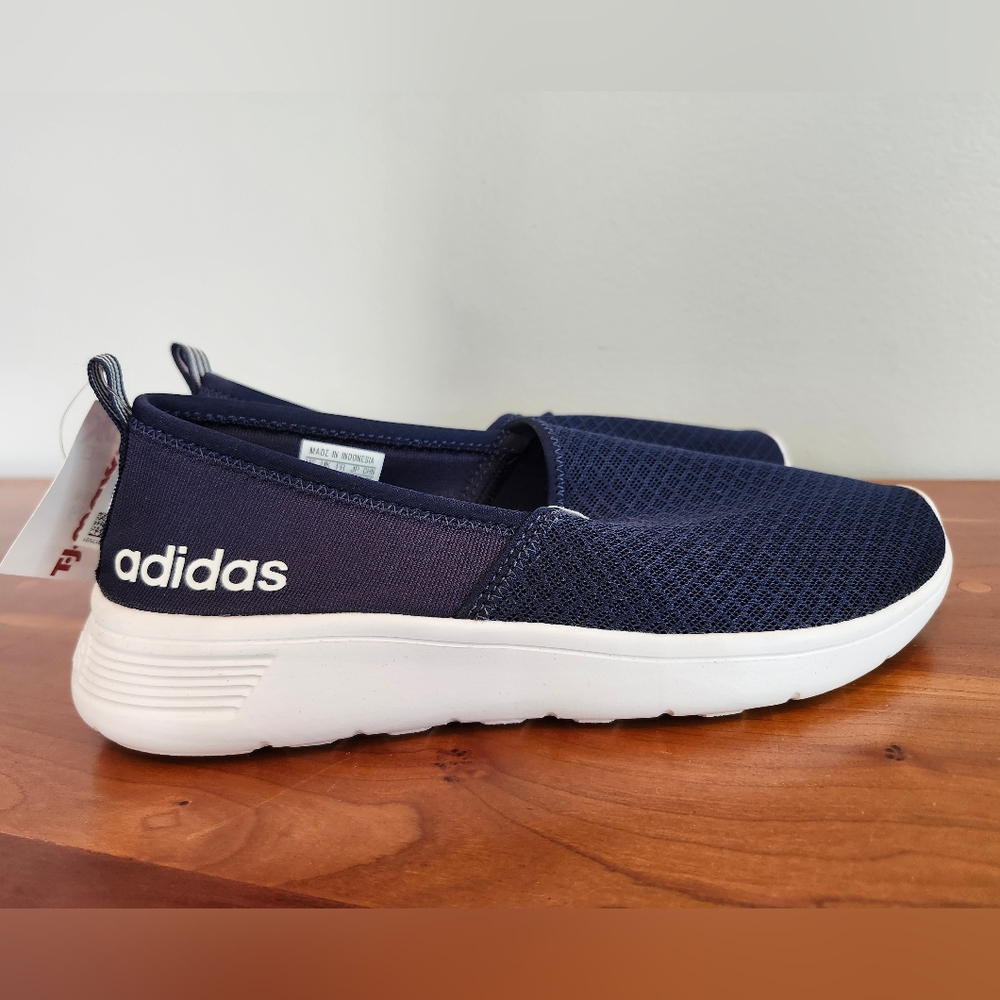 New Adidas Navy Lite Racer Slip-On Sneakers